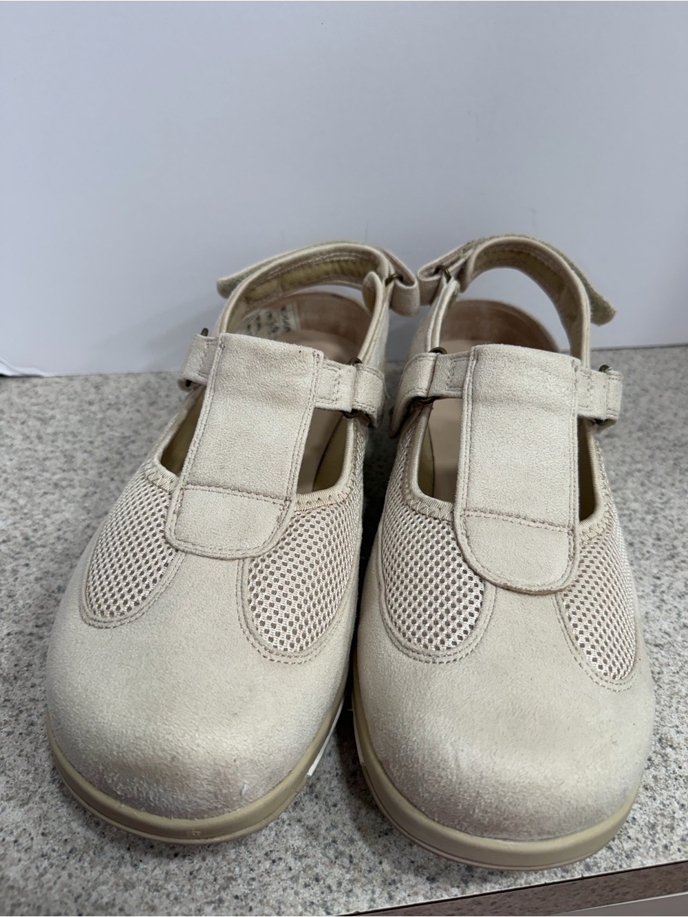 DREW Odyssey Orthopedic Walking Comfort Sneakers Shoes- Women’s Size 12 WW Cream